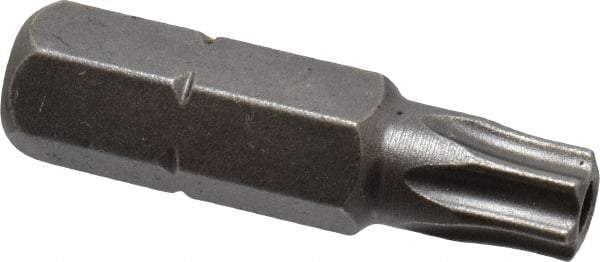 Apex - 1/4" Drive T27 Torx Screwdriver Bit - 1" OAL, Tamper Resistant Bit - A1 Tooling