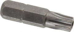 Apex - 1/4" Drive T30 Torx Screwdriver Bit - 1" OAL, Tamper Resistant Bit - A1 Tooling