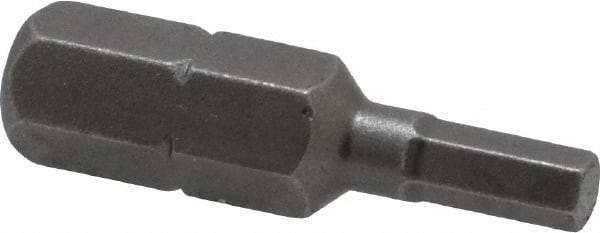 Apex - 1/8" Hex Screwdriver Bit - 1/4" Drive, 1" OAL - A1 Tooling