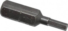 Apex - 2.5mm Hex Screwdriver Bit - 1/4" Drive, 1" OAL - A1 Tooling