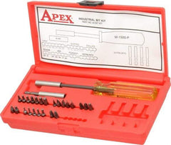 Apex - 26 Piece, 5/64 to 9/64" Hex Driver Set - Phillips, Slotted, Torx, Hex, Square, Pozidriv - A1 Tooling