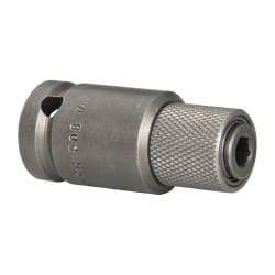 Apex - 1/2 Socket Drive to 1/4 Hex Female Quick-Release Square-Drive to Hex Bit Adapter - 2-1/8" OAL - A1 Tooling