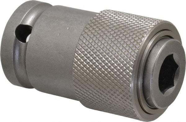 Apex - 7/16 Socket Drive to 1/2 Hex Female Quick-Release Square-Drive to Hex Bit Adapter - 2-1/8" OAL - A1 Tooling