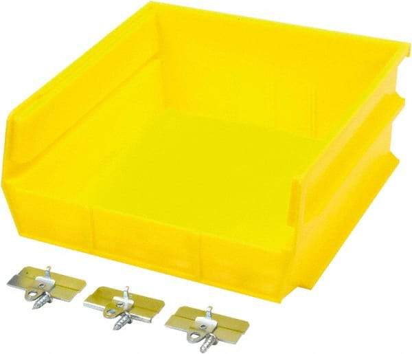 Triton - 10-7/8" Deep, Yellow Polypropylene Hopper Stacking Bin - 5" High x 11" Wide x 10-7/8" Long - A1 Tooling