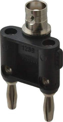 Pomona - Black Electrical Test Equipment Adapter - Use with Female BNC to Double Banana Plugs - A1 Tooling