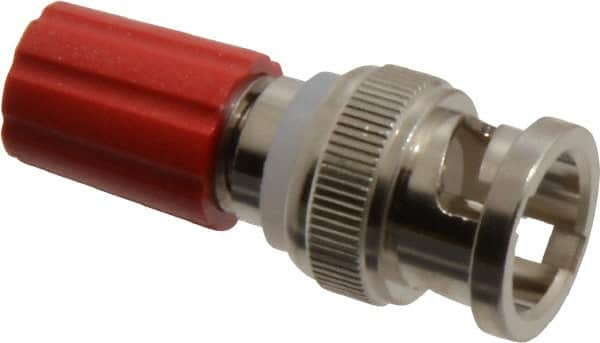 Pomona - Red Electrical Test Equipment Adapter - Use with Male BNC to Single Binding Posts - A1 Tooling