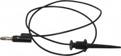 Pomona - Black Electrical Test Equipment Patch Cord - Use with Test Clips - A1 Tooling