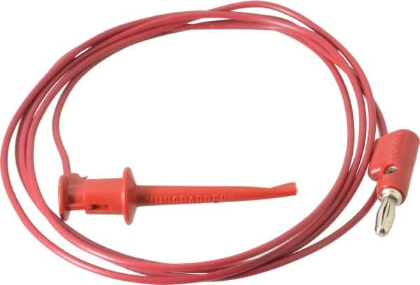 Pomona - Red Electrical Test Equipment Patch Cord - Use with Test Clips - A1 Tooling