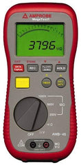 Amprobe - Digital LCD Display, 4,000 Megohm Electrical Insulation Resistance Tester & Megohmmeter - 1,000 VDC Max Test Voltage, Powered by 1.5V AA Battery - A1 Tooling