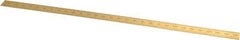 Fowler - 12" Long, 1/64, 1/32" and 0.5, 1mm Graduation, Flexible Steel Rule - English/Metric Graduation Style, 1/2" Wide, Yellow, Titanium Finish - A1 Tooling