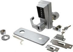 Kaba Access - Heavy Duty Combination Entry Lever Lockset with Key Override - 2-3/4" Back Set, 6 or 7 Pin Length Best & Compatible Cylinder (Core Not Included), Satin Chrome Finish - A1 Tooling