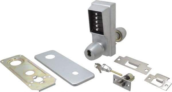 Kaba Access - 1-3/8 to 2-1/4" Door Thickness, Satin Chrome Pushbutton Knob Lockset - 2-3/4" Back Set, 6 or 7 Pin Length Best & Compatible (Core Not Included) Cylinder - A1 Tooling