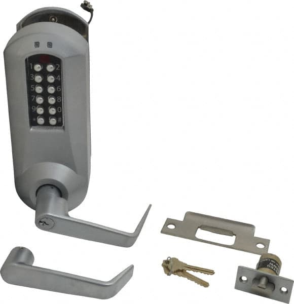 Kaba Access - Extra Heavy Duty Pushbutton Lock Lever Lockset - 2-3/4" Back Set, Key In Lever Cylinder - A1 Tooling