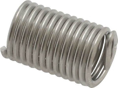 Recoil - M8x1.25 Metric Coarse, 20mm OAL, Free Running Helical Insert - 13-1/4 Free Coils, Tanged, Stainless Steel, Bright Finish, 2-1/2D Insert Length - A1 Tooling