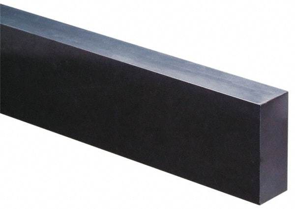 Made in USA - 4 Ft. Long x 3 Inch Wide x 1-1/2 Inch High, Acetal, Rectangular Plastic Bar - Porosity Free, Black - A1 Tooling