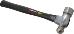 Stanley - 1-1/2 Lb Head High Carbon Steel Ball Pein Hammer - Hickory Handle, 15-1/8" OAL - A1 Tooling