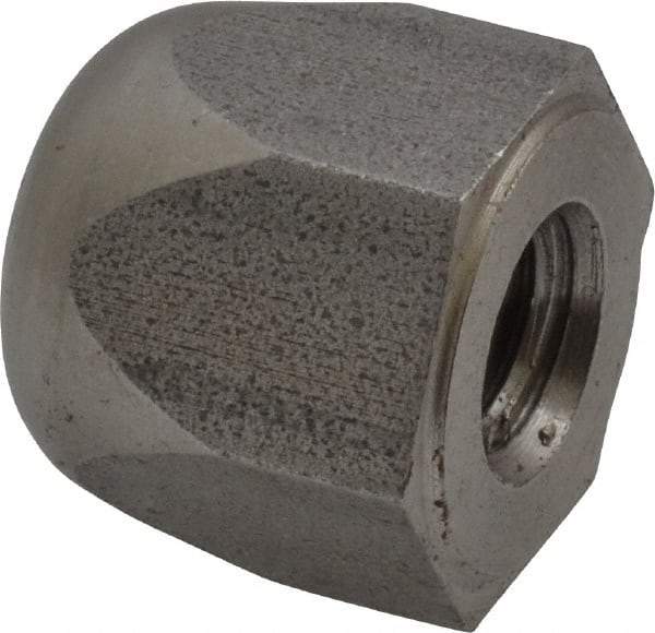 Morton Machine Works - 3/8-16" UNC, 3/4" Width Across Flats, Uncoated, Stainless Steel Acorn Nut - 3/4" Overall Height, Grade 303, TCMAI - A1 Tooling