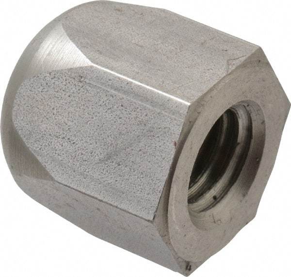 Morton Machine Works - 1/2-13" UNC, 7/8" Width Across Flats, Uncoated, Stainless Steel Acorn Nut - 15/16" Overall Height, Grade 303, TCMAI - A1 Tooling