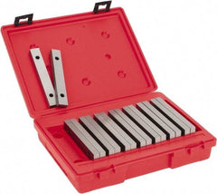 Value Collection - 16 Piece, 6 Inch Long Tool Steel Parallel Set - 7/8 to 1-3/4 Inch High, 1/2 to 1/2 Inch Thick, 55-62 RC Hardness, Sold as 8 Pair - A1 Tooling