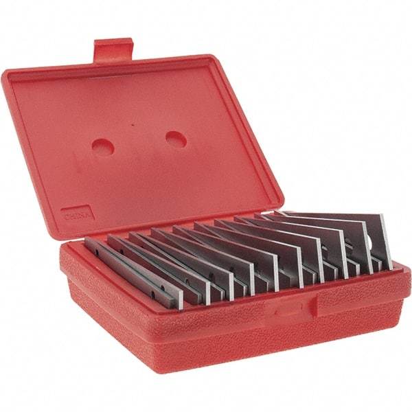 Value Collection - 20 Piece, 6 Inch Long x 1/8 Inch Thick, Alloy Steel Thin Parallel Set - 1/2 to 1-5/8 Inch High, 0.001 Inch Accuracy, 50-54 RC Hardness - A1 Tooling