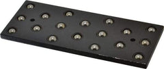 TE-CO - 6" Ball Bearing Parallels - 18 Balls, 1/4" Thick, 2-1/2" Plate Width, 3/8" Ball Diam, Black Oxide - A1 Tooling