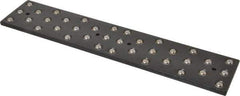 TE-CO - 12" Ball Bearing Parallels - 36 Balls, 1/4" Thick, 2-1/2" Plate Width, 3/8" Ball Diam, Black Oxide - A1 Tooling