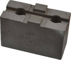 H & R Manufacturing - 6" Chuck Capacity, Tongue & Groove Attachment, Square Soft Lathe Chuck Jaw - Steel, 1-1/2" Btw Mount Hole Ctrs, 2-5/8" Long x 1-1/4" Wide x 1-5/8" High, 5/16" Groove - A1 Tooling