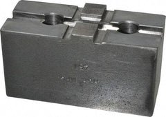 H & R Manufacturing - 8" Chuck Capacity, Tongue & Groove Attachment, Square Soft Lathe Chuck Jaw - Steel, 1-3/4" Btw Mount Hole Ctrs, 3-1/2" Long x 1-1/2" Wide x 1-7/8" High, 5/16" Groove - A1 Tooling