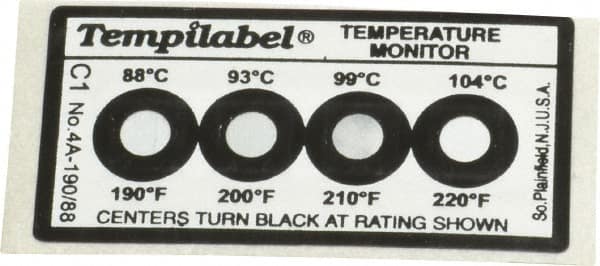 Tempil - 88/93/99/104°C Temp Indicating Label - A1 Tooling