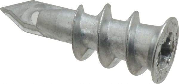 Buildex - #6 to 8 Screw, 7/16" Diam, 1-1/4" Long, 3/8 to 3/4" Thick, Self Drilling Drywall & Hollow Wall Anchor - Zinc Plated, Zinc, Grade 3, Use in Drywall - A1 Tooling