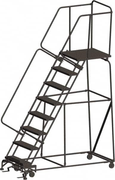 Ballymore - 113" 8 Step Ladder - 450 Lb Capacity, 80" Platform Height, 24" Base Width x 75" Depth, Expanded Metal Tread - A1 Tooling