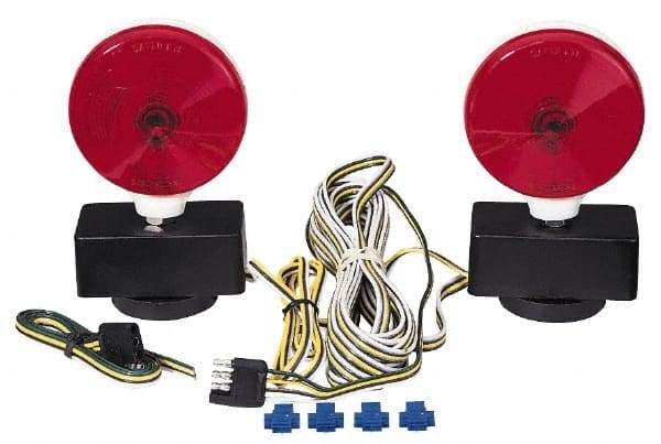 Peterson - 4-1/8" Long x 4-1/8" Wide Red Towing Lights - 12 Volt, Plastic - A1 Tooling