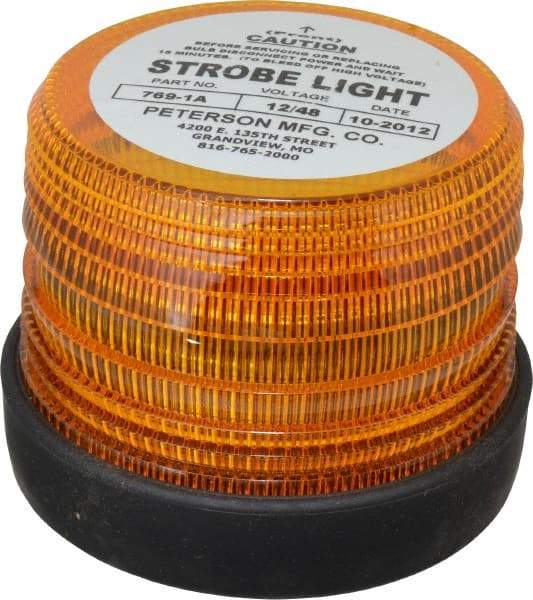 Peterson - 5-1/2" Diam, Amber Lens & Reflector - Plastic, 12 Volt - A1 Tooling