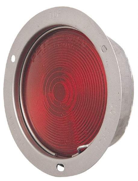 Peterson - 4-1/2" Diam, Red Lens & Reflector - Steel, 12 Volt - A1 Tooling