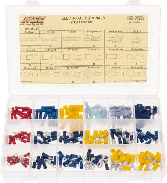 Value Collection - 175 Piece, Electrical Terminal Fastener Kit - A1 Tooling