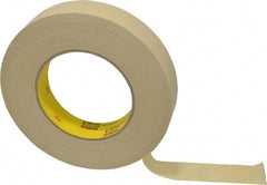 3M - 1" Wide x 60 Yd Long Tan Paper Masking Tape - Series 231, 7.6 mil Thick, 28 In/Lb Tensile Strength - A1 Tooling