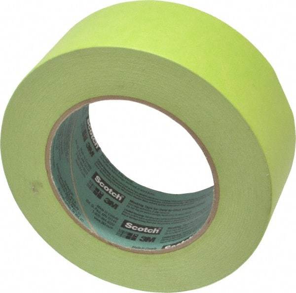 3M - 2" Wide x 60 Yd Long Green Crepe Paper Masking Tape - Series 2060, 6 mil Thick, 24 In/Lb Tensile Strength - A1 Tooling