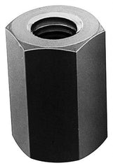 Made in USA - 1/2-13 x 5/8-11 UNC, 1-1/4" OAL Steel Standard Coupling Nut - Zinc-Plated Finish, 3/16" Width Across Flats - A1 Tooling