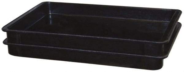 MFG Tray - 200 Lb Load Capacity Black Fiberglass Tote Container - Stacking, 18.8" Long x 11.9" Wide x 1.8" High - A1 Tooling