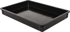 MFG Tray - 400 Lb Load Capacity Black Fiberglass Tote Container - Stacking, 25.8" Long x 17.8" Wide x 3" High - A1 Tooling