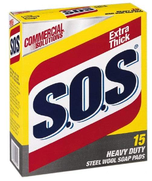 SOS - Steel Wool Scouring Soap Pad - Heavy-Duty, Blue/Gray - A1 Tooling