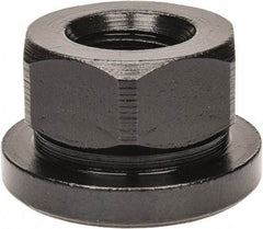 TE-CO - 1/2-13, 1-1/8" Flange Diam, 11/16" High, 7/8" Across Flats, Flange Nut - Grade 12L14 Steel, Black Oxide Finish, 3/16" Flange Height, TCMAI - A1 Tooling