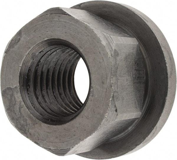 TE-CO - 3/4-10, 1-5/8" Flange Diam, 1" High, 1-1/4" Across Flats, Flange Nut - Grade 12L14 Steel, Black Oxide Finish, 1/4" Flange Height, TCMAI - A1 Tooling