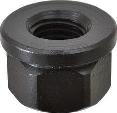 TE-CO - 7/8-9, 1-3/4" Flange Diam, 1-1/8" High, 1-7/16" Across Flats, Flange Nut - Grade 12L14 Steel, Black Oxide Finish, 1/4" Flange Height, TCMAI - A1 Tooling