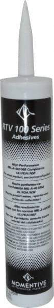 Momentive Performance Materials - 10.1 oz Tube Silver RTV Silicone Joint Sealant - 400°F Max Operating Temp, 20 min Tack Free Dry Time, 24 hr Full Cure Time, Series RTV100 - A1 Tooling