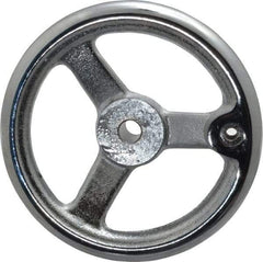 Gibraltar - 6", 3 Spoke Offset Handwheel - 1-3/8" Hub, Cast Iron, Chrome Plated Finish - A1 Tooling