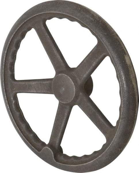 Gibraltar - 12", 3 Spoke Offset Handwheel - 2.2" Hub, Cast Iron, Plain Finish - A1 Tooling