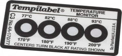 Tempil - 77/82/88/93°C Temp Indicating Label - 4 Ratings - A1 Tooling