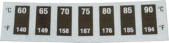 Tempil - 60°C Temp Indicating Label - 7 Ratings - A1 Tooling