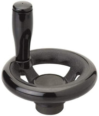 Value Collection - 10", 3 Spoke Offset Handwheel with Revolving Handle - Plastic, Plain Finish - A1 Tooling